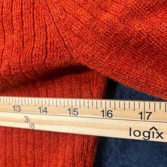 Marina Luna Bright Orange Crossover Long Sleeved Shirt In a Woman’s Size L - Picture 5 of 6